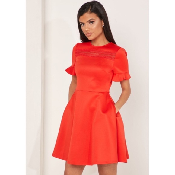 Ted Baker Calizee Lace Insert Skater Dress Size 10 - Picture 4 of 15